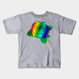 Rainbow Rose Kids T-Shirt